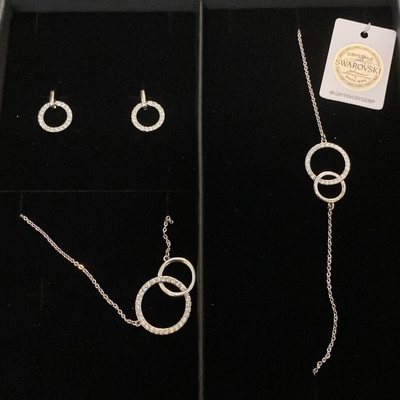 Nic & Syd Crystal Earrings Bracelet & Necklace Set - Picture 2 of 5